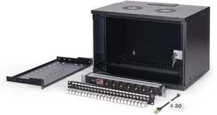 DIGITUS Netzwerk-Set 483 mm 19" - 7HE, 540x400 mm BxT sw - Szafy rack - miniaturka - grafika 1