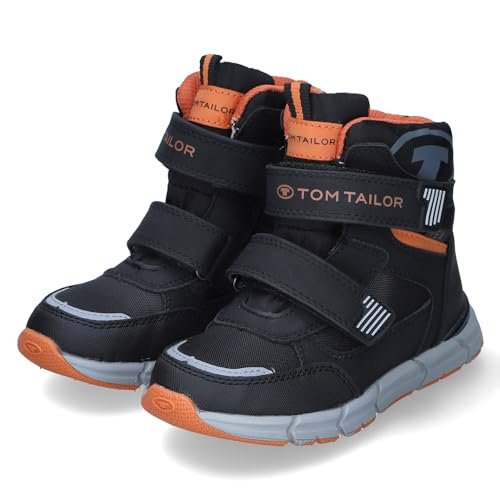 Tom Tailor Kids Chłopięce 6370250004 śniegowce, czarny pomara?czowy, 37 eu