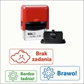 Pieczątki - Pieczątka motywująca dla nauczycieli, dzieci, oceny, wzory - ZESTAW 3 szt! - miniaturka - grafika 1