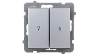Wyłączniki światła i elektryczne - Ospel Sonata srebrny łącznik żaluzyjny ŁP-7R/m/38 ŁP-7R/m/38 - miniaturka - grafika 1