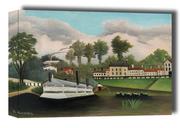 Obrazy i zdjęcia na płótnie - The Laundry Boat of Pont de Charenton, Henri Rousseau - obraz na płótnie Wymiar do wyboru: 30x20 cm - miniaturka - grafika 1
