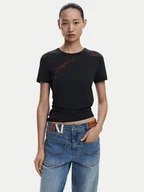Koszulki i topy damskie - Desigual T-Shirt Charly 25WWTK08 Czarny Regular Fit - miniaturka - grafika 1