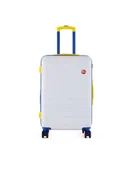 Nerki - Semi Line Walizka średnia T5842-2 Biały - miniaturka - grafika 1