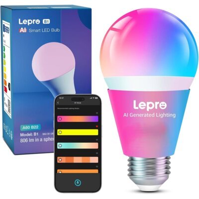 Inteligentna żarówka LEPRO B1 AI 8.5 W E27 Wi-Fi/Bluetooth