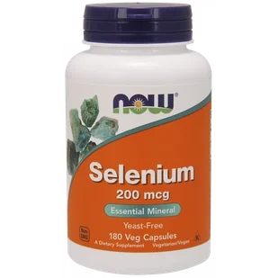 Now Foods Selenium - Selen 200 mcg (180 kaps.) - Suplementy naturalne - miniaturka - grafika 1