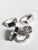 Sygnety - Reserved - Zestaw pierścionków - srebrny - miniaturka - grafika 1