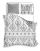 Pościel - Faro, Pościel satyna bawełniana, 140x200+70x90 cm, Pure Sateen, Royal Grey - miniaturka - grafika 1