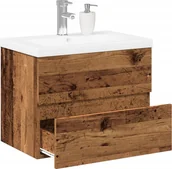 Szafki łazienkowe - vidaXL vidaXL Szafka z umywalką, stare drewno, 61x39,5x49 cm - miniaturka - grafika 1