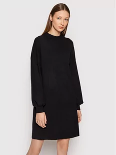 Vero Moda Sukienka dzianinowa Nancy 10249116 Czarny Relaxed Fit - Sukienki - miniaturka - grafika 1