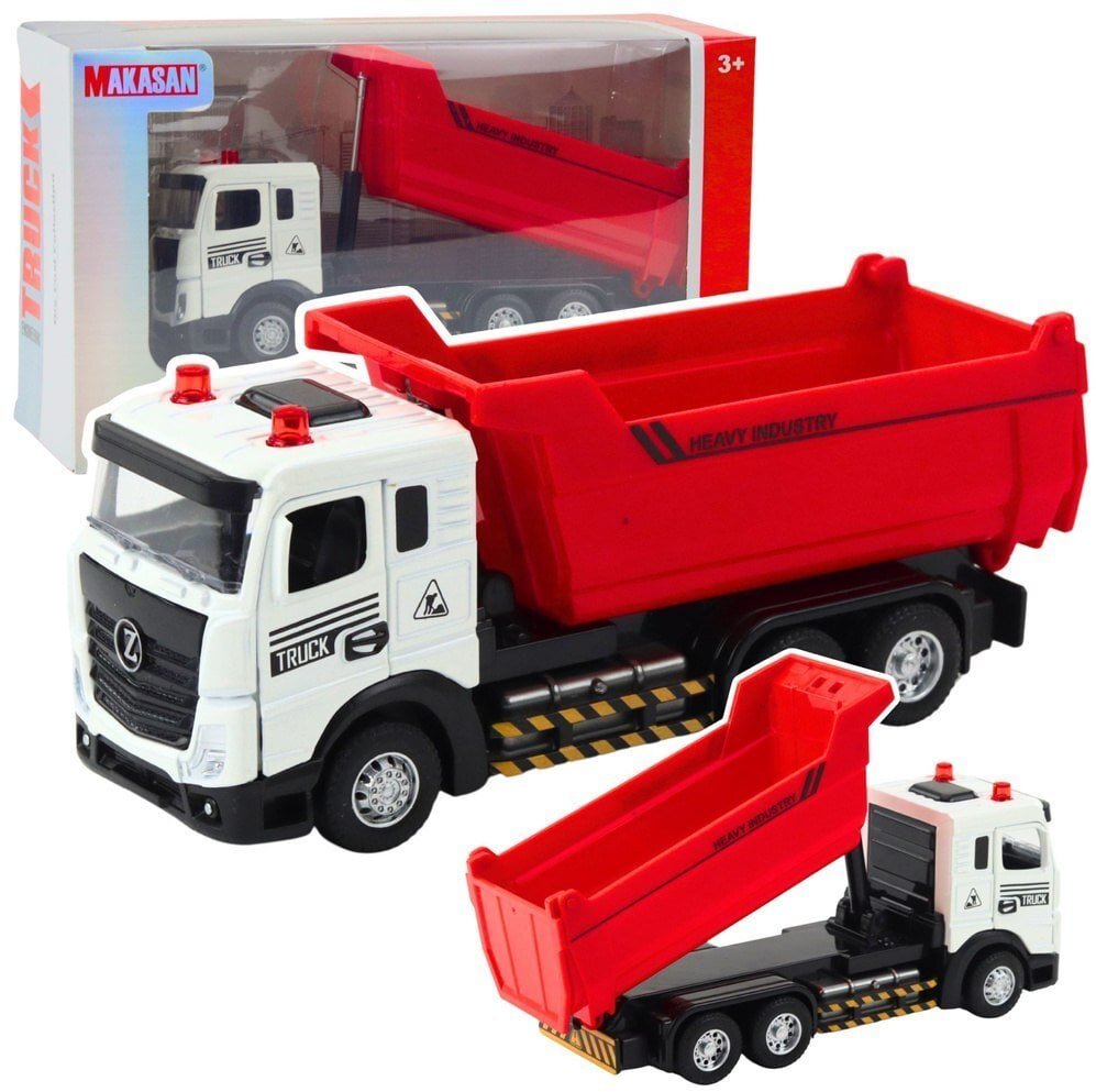 Ciężarówka Wywrotka Metalowa Kabina Ruchoma Skrzynia Światła Dźwięki