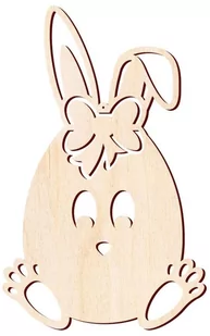 Jajko-Zajączek Wielkanocny drewniany z klapniętym uchem - 57 cm - 1 szt. - Wielkanoc - miniaturka - grafika 1