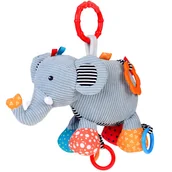 Zawieszki dla dzieci i niemowląt - Uroczy Słonik Zawieszka do wózka + grzechotka dla niemowlaka ZA5212 - miniaturka - grafika 1