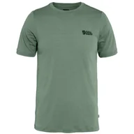 Koszulki sportowe męskie - Koszulka męska Fjällräven Abisko Wool Logo SS M Rozmiar: L / Kolor: zielony - miniaturka - grafika 1