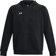 Bluzy męskie - Bluza męska Under Armour Rival Fleece FZ Hoodie czarna 1379767 001-S - miniaturka - grafika 1