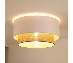 Duolla - Lampa sufitowa BOHO 1xE27/15W/230V śr. 45 cm biała/brązowa - Lampy sufitowe - miniaturka - grafika 1