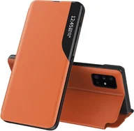 Etui i futerały do telefonów - Etui Eco Leather View Case skórzane etui na telefon komórkowy z funkcją rozkładanej podstawki kompatybilne z Samsung Galaxy S21 Plus (G996F) Orange - miniaturka - grafika 1