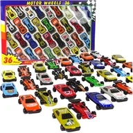 Zabawki zdalnie sterowane - Zestaw resoraki autka samochodziki 36szt duży zestaw samochodów resoraków - miniaturka - grafika 1