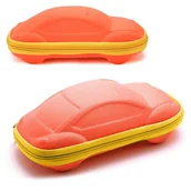 Akcesoria do okularów - Etui na okulary dla dzieci AUTKO na zamek ET-134D pomarańcz/żółty - miniaturka - grafika 1