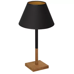 Luminex Table lamps 3750 Lampa stołowa lampka 1x60W E27 czarny/naturalny/złoty - Lampy stojące - miniaturka - grafika 1