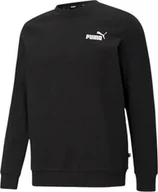 Bluzy męskie - Bluza męska Puma ESS Small Logo Crew FL czarna 586682 01-S - miniaturka - grafika 1