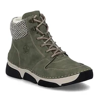 Botki damskie - Botki damskie Rieker 45955-54 zimowe ocieplane kożuchem za kostkę-38 - miniaturka - grafika 1