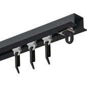 Karnisze - Szyna sufitowa DECASTYL MS Zero z agrafkami pojedyncza 400 cm Czarny - miniaturka - grafika 1