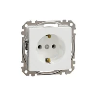 Gniazdka elektryczne - Schneider Gniazdo z/u Schuko SEDNA Design & Elements biały - miniaturka - grafika 1