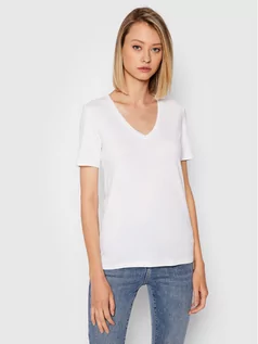 Koszulki i topy damskie - Benetton United Colors Of T-Shirt 3GA2E4230 Biały Regular Fit - grafika 1