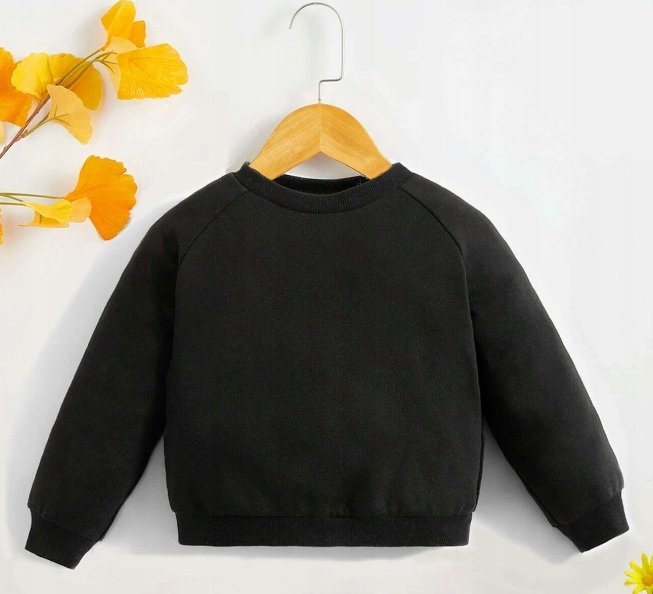 SHEIN BLUZA DZIECIĘCA CZARNA DŁUGI RĘKAW 92 ŁWL