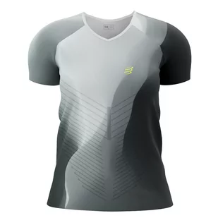 COMPRESSPORT Koszulka biegowa damska PERFORMANCE SS T-SHIRT black/white - Bielizna sportowa męska - miniaturka - grafika 1