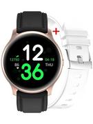 Smartwatch - Gino Rossi SMARTWATCH rosegold/black + dodatkowy PASEK (zg309b) - miniaturka - grafika 1