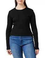 Koszule damskie - NA-KD Damska koszula z długim rękawem, czarny, M - miniaturka - grafika 1