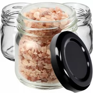 Pojemniki kuchenne - Słoiki Halli 40ml 10 szt. 43mm + wieczka czarne - miniaturka - grafika 1