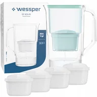 Dzbanki filtrujące - Dzbanek filtrujący Wessper D1 SOLID 3,3l + Filtr wody Wessper aquamax 5szt. - miniaturka - grafika 1
