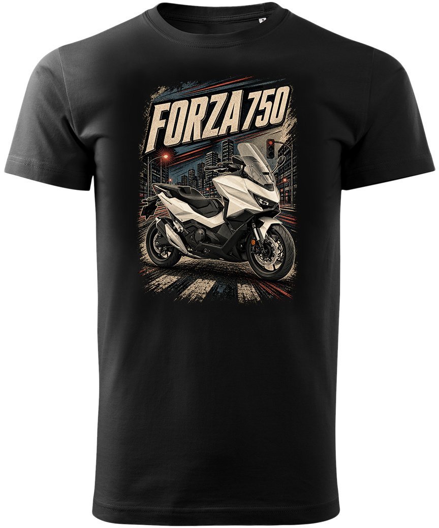Topslang Koszulka z motocyklem Honda Forza 750 męska czarna REGULAR M