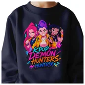 Bluzy dla dziewczynek - BLUZA DZIECIĘCA KPOP DEMON HUNTERS HUNTRIX 134-140 BAWEŁNIANA JAKOŚĆ - miniaturka - grafika 1