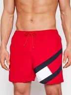 Kąpielówki męskie - Tommy Hilfiger Szorty kąpielowe Sf Medium Drawstring UM0UM02048 Czerwony Slim Fit - miniaturka - grafika 1