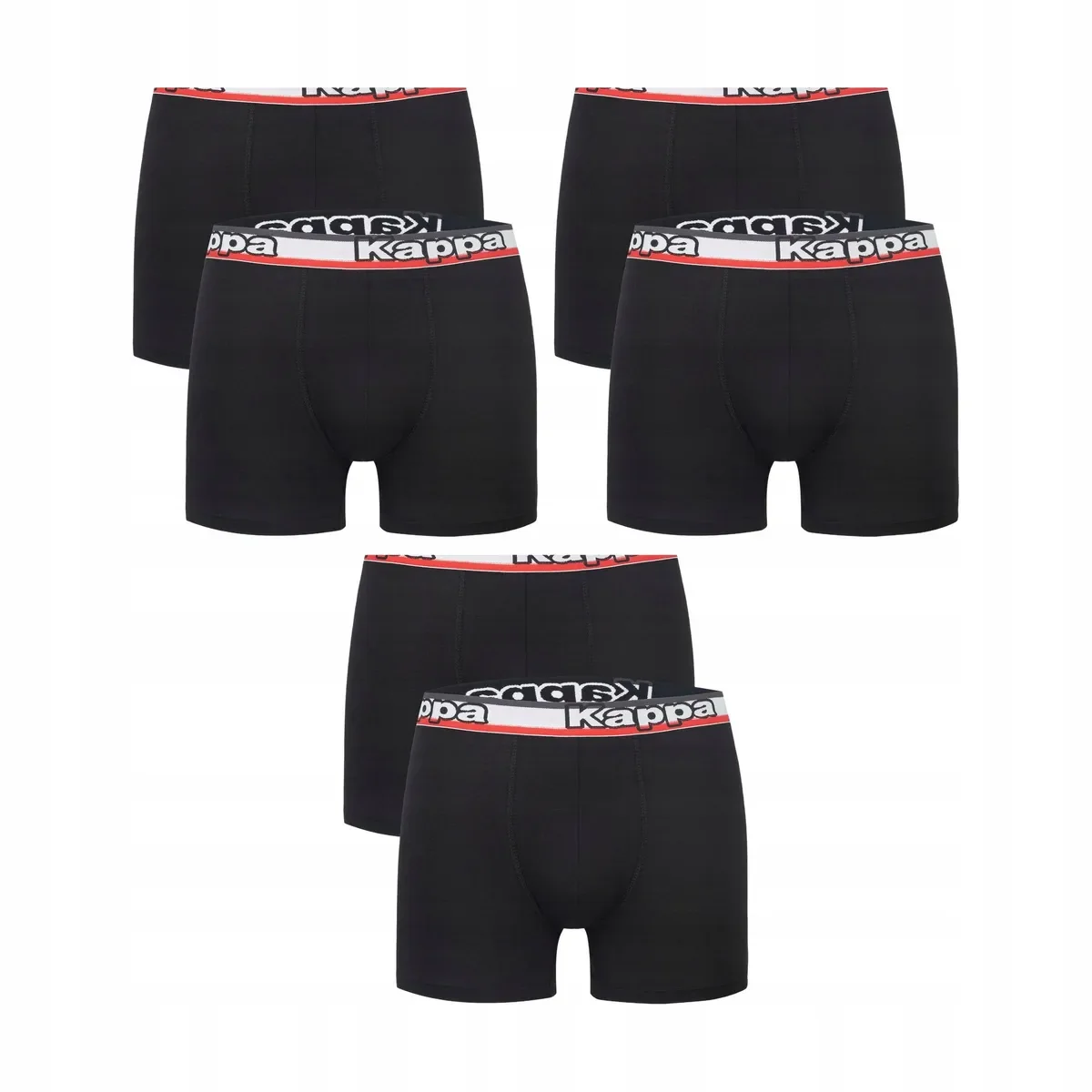 3-PAK Bokserki męskie KAPPA K1214 bawełniane 2-pack z logo czarne XL