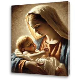 Obraz religijny na płótnie Matka Boża z Dzieciątkiem Jezus - Ikony i obrazy sakralne - miniaturka - grafika 1