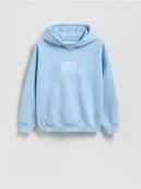 Bluzy dla chłopców - Reserved - Bawełniana bluza z naszywką - jasnoniebieski - miniaturka - grafika 1