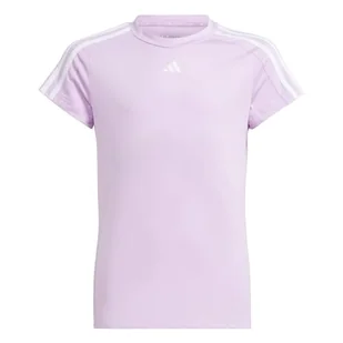 adidas Koszulka dziewczęca Train Essentials Aeroready 3-Stripes Slim Fit Training Tee (zestaw 1 sztuk), Bliss liliowy/biały, 11-12 lat - Koszulki dla dziewczynek - miniaturka - grafika 1