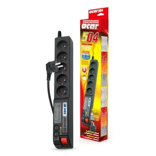 HSK Data Listwa zasilajca 504W3 m czarna ACAR504W-3M-CZARNY - Listwy zasilające - miniaturka - grafika 1