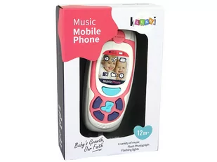 Dziecięcy Edukacyjny Telefon Komórkowy Melodia Różowy - Zabawki interaktywne dla dzieci - miniaturka - grafika 4