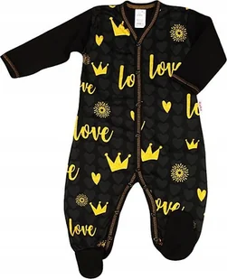 PAJAC pajacyk Rozpinany ZDOBIONY Love r 74 KLEKLE - Pajacyki dla niemowląt - miniaturka - grafika 1