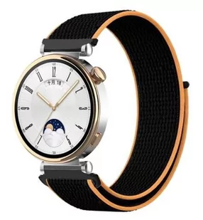 opaska pasek bransoleta NYLON Garmin GARMIN VENU 2S / VENU 3S / Vivoactive 4S / Huawei Watch GT 4 41mm 18mm pomarańczowa - Akcesoria do smartwatchy - miniaturka - grafika 1