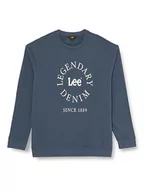 Bluzy męskie - Lee Legendary SWS bluza męska, niebieski, XXL - miniaturka - grafika 1