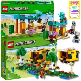 LEGO MINECRAFT ZESTAW - PSZCZELI UL (21241) + PUSTYNNY PATROL ZŁOSADNIKÓW (21267) + EBOOK - Klocki - miniaturka - grafika 1