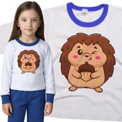 Piżamy dla dziewczynek - Piżama dziecięca Szczęśliwy Jeżyk Z Żołędziem Dzień Jeża Jesień 98/104 - VoloDonum - miniaturka - grafika 1