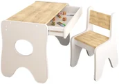 Zestawy mebli dla dzieci - Stolik z szufladą z jednym krzesełkiem - miniaturka - grafika 1