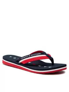 Klapki i japonki damskie - Tommy Hilfiger Japonki Tommy Loves Ny Beach Sandal FW0FW02370 Granatowy - grafika 1